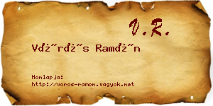 Vörös Ramón névjegykártya
