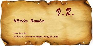Vörös Ramón névjegykártya