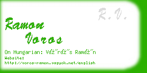 ramon voros business card